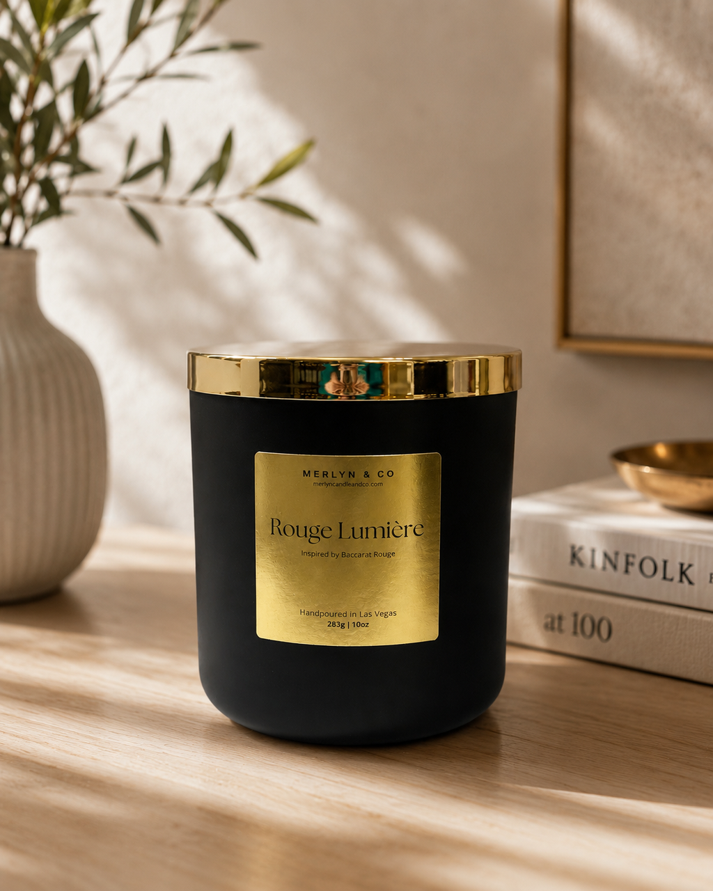 Rouge Lumiere  - 10oz cotton wick Inspired by Baccarat Rouge