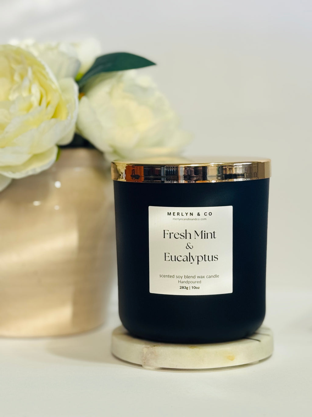 Fresh Mint + Eucalyptus cotton wick 10 oz